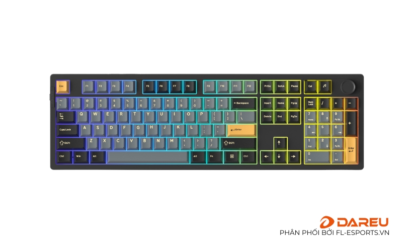 Bàn phím cơ không dây Dareu EK106 Pro Black Golden
