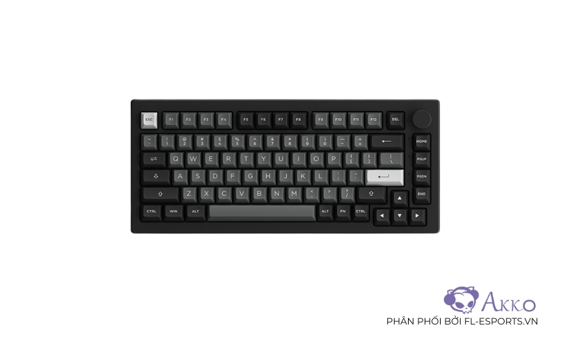 Bàn phím cơ không dây Akko 5075B Plus Black Silver