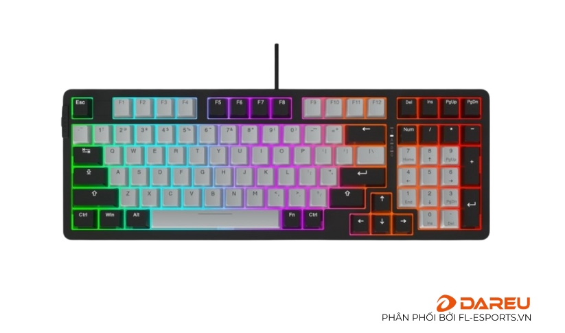 Bàn phím cơ quang DareU EK98X Black Grey