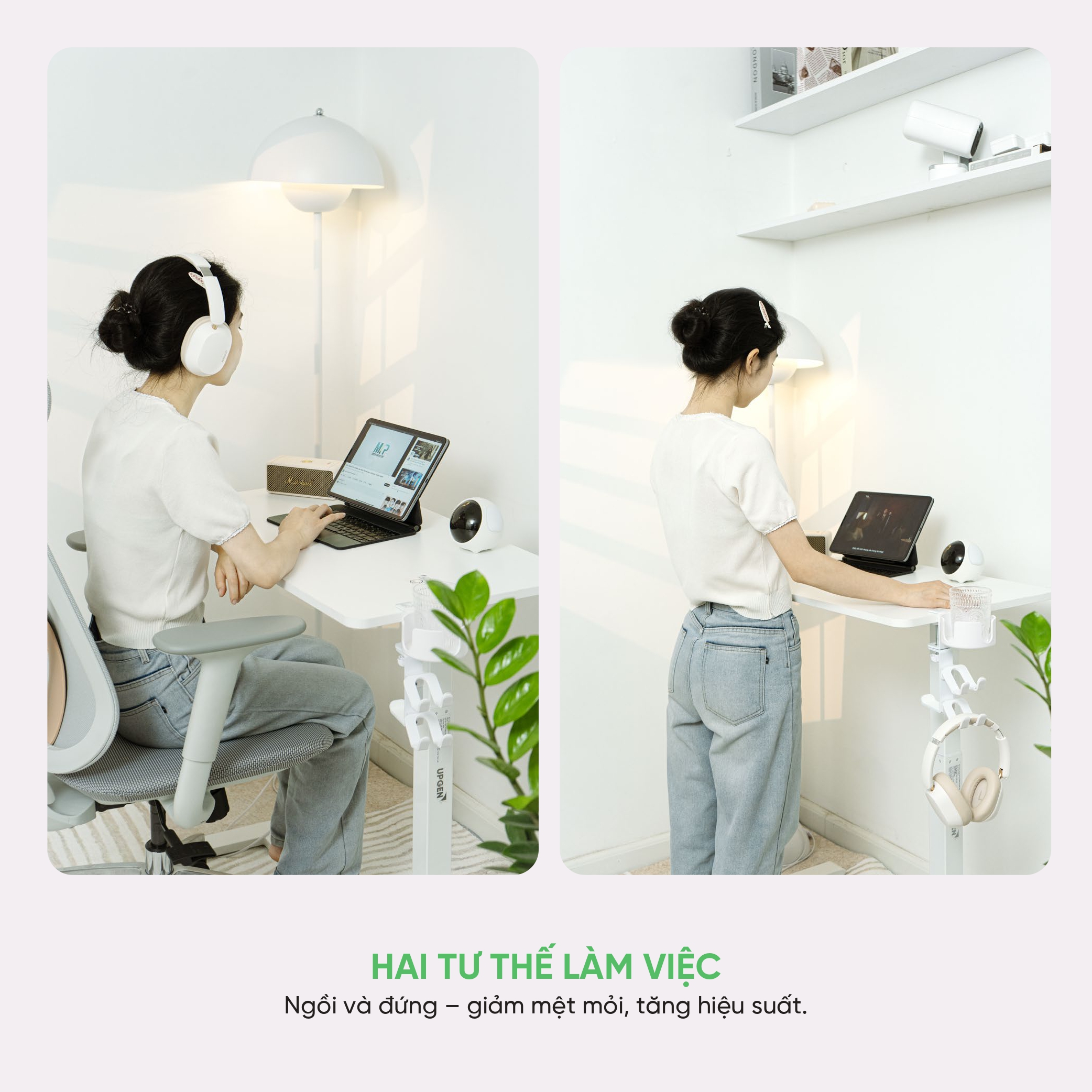 Có nên dùng ghế công thái học để chơi game? Góc nhìn từ trải nghiệm thực tế 6 Bàn nâng hạ di động Upgen Stand Go