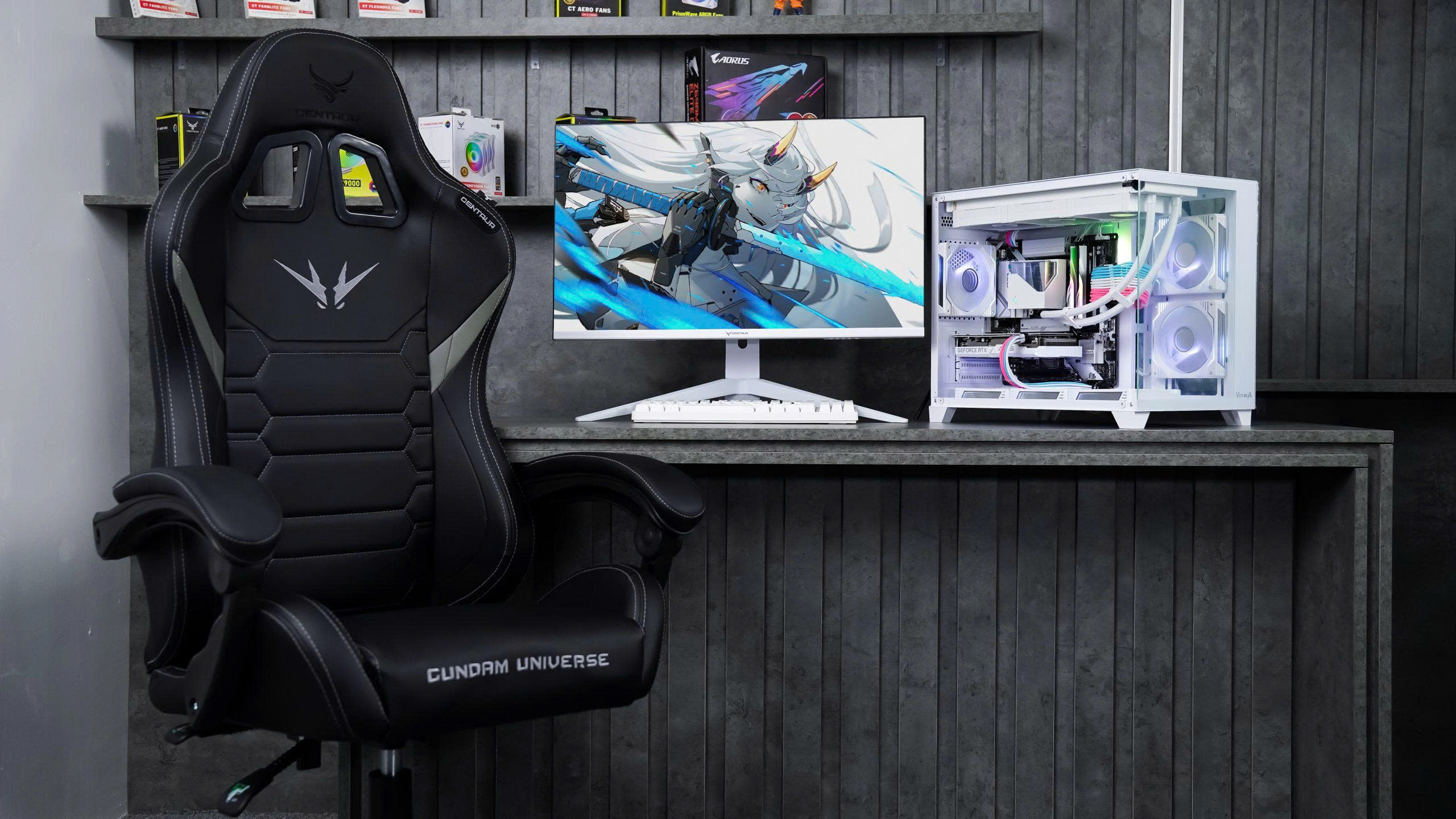 ghe-gaming-centaur-gundam-universe-den-h8 Ghế gaming Centaur Gundam Universe Đen