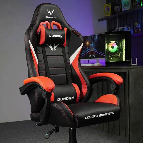 ghe-gaming-centaur-gundam-universe-do-h2 Ghế gaming Centaur Gundam Universe Đen Đỏ