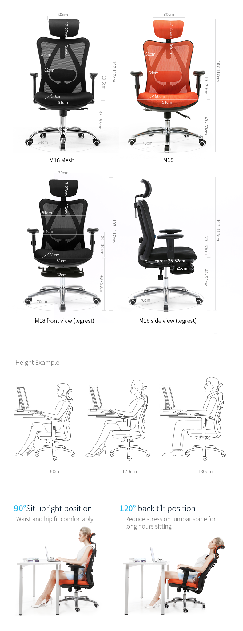 Ghế công thái học M18 Ergonomic Chair